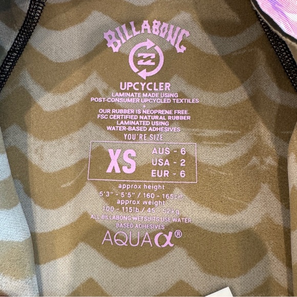 NWT BILLABONG Women's 2/2 Salty Dayz Spring Suit Size‎ X-Small US 2 - Picture 7 of 10